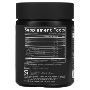 Thành phần vi chất của Sports Research Omega-3 Krill Oil Double Strength 1.000 mg 60 Softgels 023249004530