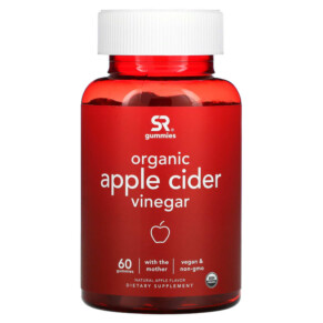 Thực phẩm chức năng Sports Research Organic Apple Cider Vinegar with the Mother Natural Apple 60 Gummies 023249013013