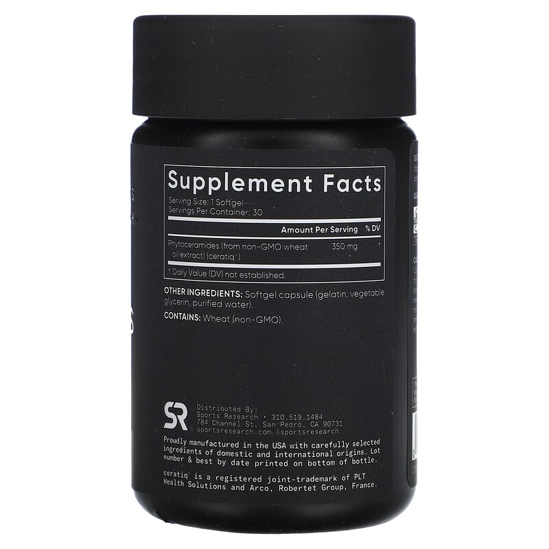 Sports Research Phytoceramides Mini-Gels 350 mg 30 Softgels 2 Thành phần vi chất của Sports Research Phytoceramides Mini-Gels 350 mg 30 Softgels 023249004127