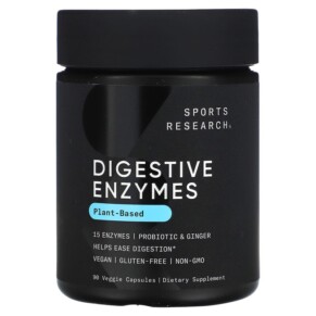 Thực phẩm chức năng Sports Research Plant-Based Digestive Enzymes 90 Veggie Capsules 023249090205