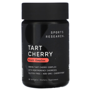 Thực phẩm chức năng Sports Research Tart Cherry Fruit Complex 800 mg 60 Softgels 023249010111