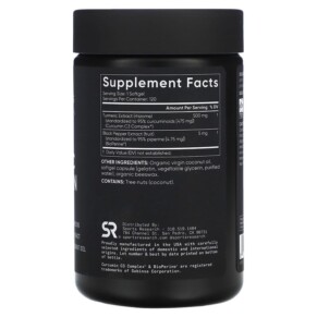 Thành phần vi chất của Sports Research Turmeric Curcumin 500 mg 120 Softgels 023249000839