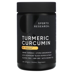 Thực phẩm chức năng Sports Research Turmeric Curcumin 500 mg 120 Softgels 023249000839