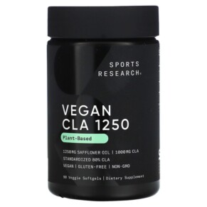Thực phẩm chức năng Sports Research Vegan CLA 1250 1.250 mg 90 Veggie Softgels 023249055679