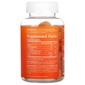 Thành phần vi chất của Sports Research Vitamin C Antioxidant Support Natural Orange 60 Gummies 023249090199
