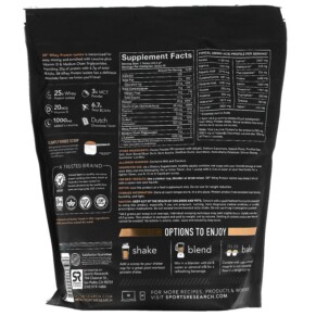 Thành phần vi chất của Sports Research Whey Protein Isolate Dutch Chocolate 5 lbs (2.27 kg) 023249090045