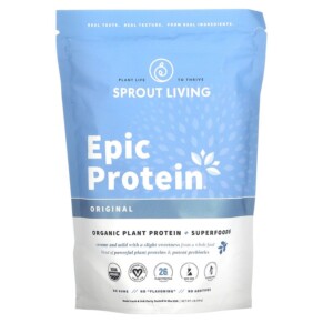 Thực phẩm chức năng Sprout Living Epic Protein Organic Plant Protein + Superfoods Original 1 lb (456 g) 852457007008