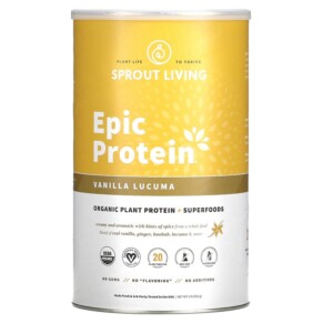 Thực phẩm chức năng Sprout Living Epic Protein Organic Plant Protein + Superfoods Vanilla Lucuma 2 lb (912 g) 852457007657