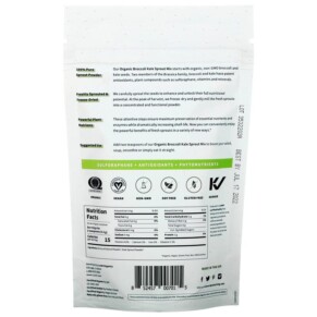 Thành phần vi chất của Sprout Living Organic Broccoli Kale Sprout Mix 4 oz (113 g) 852457007015