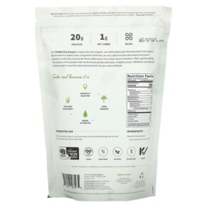 Thành phần vi chất của Sprout Living Simple Pea Protein 1 lb (454 g) 852457007565