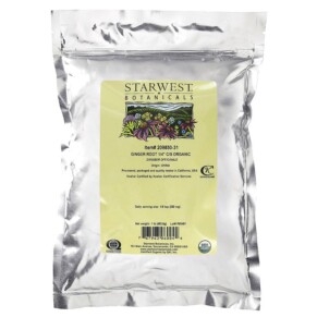Thành phần vi chất của Starwest Botanicals Organic Ginger Root 1/4" C/S 1 lb (453.6 g) 767963060044