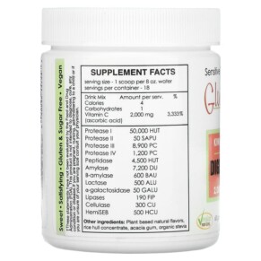 Thành phần vi chất của Sufficient C Glutenizer Force+ Kiwi Strawberry 63 g 040232157547