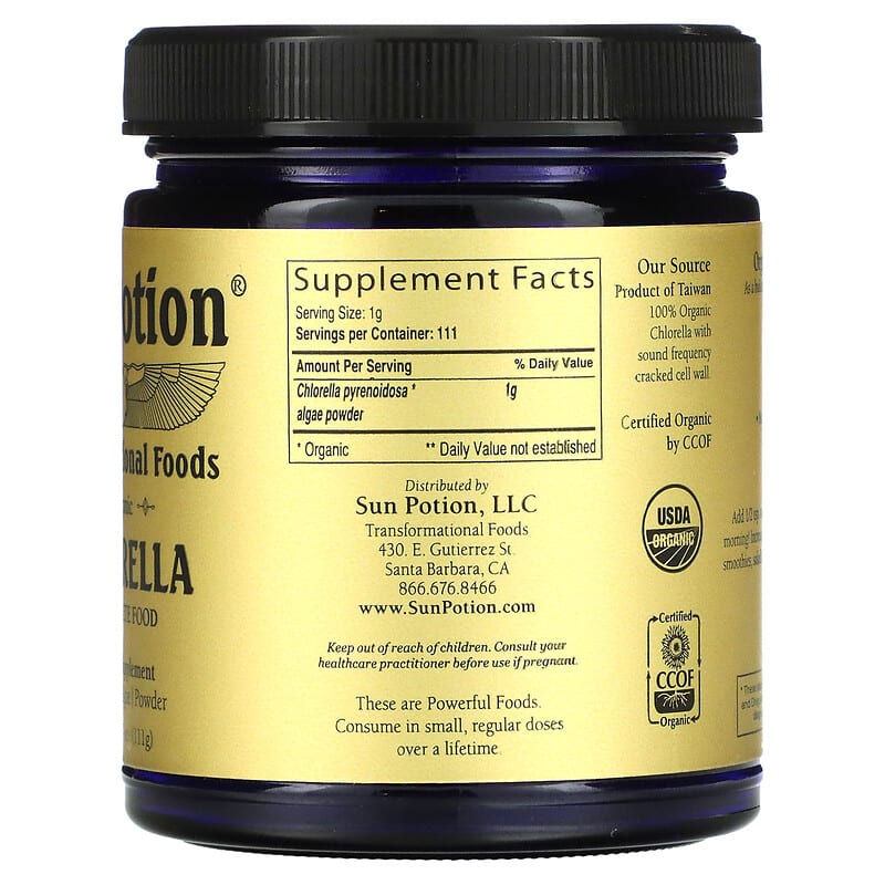 Sun Potion Chlorella Powder Organic 3.9 oz (111 g) 2 Thành phần vi chất của Sun Potion Chlorella Powder Organic 3.9 oz (111 g) 850001146050