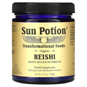 Thực phẩm chức năng Sun Potion Organic Reishi Queen Healer Mushroom 3.5 oz (100 g) 850001146197