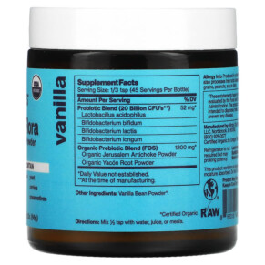 Thành phần vi chất của Sunbiotics Friendlier Flora Probiotic & Prebiotic Powder Vanilla 2 oz (56 g) 850018464956