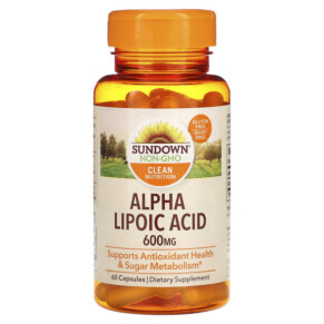 Thực phẩm chức năng Sundown Naturals Alpha Lipoic Acid 600 mg 60 Capsules 030768179656