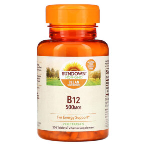 Thực phẩm chức năng Sundown Naturals B-12 500 mcg 200 Tablets 030768126087