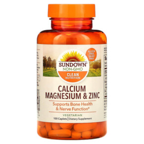 Thực phẩm chức năng Sundown Naturals Calcium Magnesium & Zinc 100 Caplets 030768003258