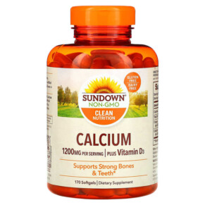 Thực phẩm chức năng Sundown Naturals Calcium Plus Vitamin D3 600 mg 170 Softgels 030768134389