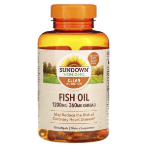 Thực phẩm chức năng Sundown Naturals Fish Oil 600 mg 100 Softgels 030768168889