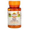 Thực phẩm chức năng Sundown Naturals Folate 666 mcg DFE 350 Tablets 030768040697