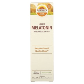 Thành phần vi chất của Sundown Naturals Liquid Melatonin Cherry 2 fl oz (59 ml) 030768168360