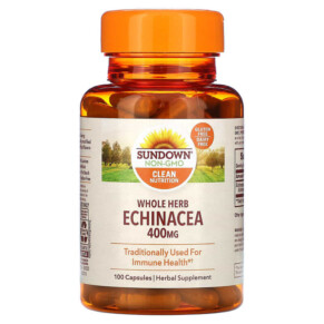 Thực phẩm chức năng Sundown Naturals Whole Herb Echinacea 400 mg 100 Capsules 030768003395