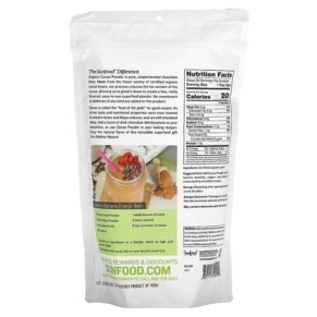 Thành phần vi chất của Sunfood Organic Cacao Powder 1 lb (454 g) 803813035029