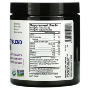Thành phần vi chất của Sunfood Organic Night Beauty Blend Restore Maqui Berry Mango 8.46 oz (240 g) 803813102967