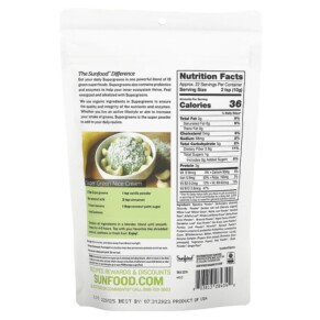 Thành phần vi chất của Sunfood Organic Supergreens 8 oz (227 g) 803813284342