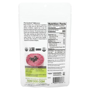 Thành phần vi chất của Sunfood Superfoods Raw Organic Maqui Berry Powder 4 oz (113 g) 803813284366