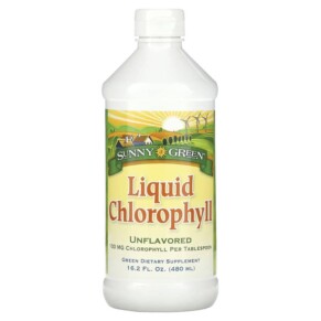 Thực phẩm chức năng Sunny Green Liquid Chlorophyll Unflavored 100 mg 16.2 fl oz (480 ml) 632651560109