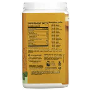 Thành phần vi chất của Sunwarrior Classic Plus Protein Plant Based Unflavored 1.65 lb (750 g) 814784024196