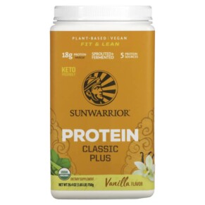 Thực phẩm chức năng Sunwarrior Classic Plus Protein Plant Based Vanilla 1.65 lb (750 g) 814784024219