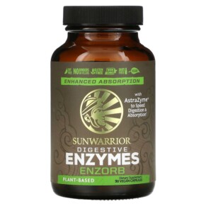 Thực phẩm chức năng Sunwarrior Enzorb Digestive Enzymes 90 Vegan Capsules 814784023328