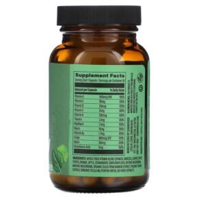 Thành phần vi chất của Sunwarrior Plant-Based Multi-V 30 Vegan Capsules 810100920029