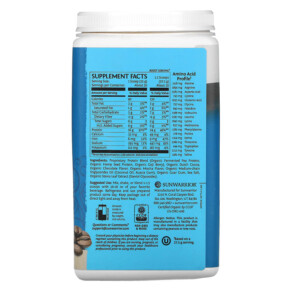 Thành phần vi chất của Sunwarrior Warrior Blend Protein Mocha 1.65 lb (750 g) 814784024271