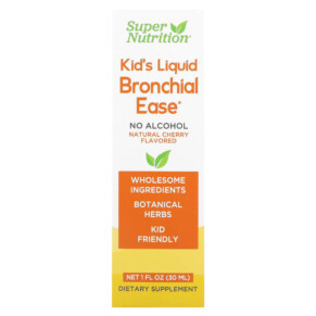 Thực phẩm chức năng Super Nutrition Kid's Liquid Bronchial Ease No Alcohol Cherry 1 fl oz (30 ml) 898220021949