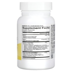 Thành phần vi chất của Super Nutrition Kid’s Probiotics Wild Berry Flavor 5 Billion CFU 30 Chewable Tablets 898220021802