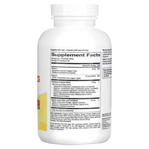 Thành phần vi chất của Super Nutrition Kid’s Probiotics Wild Berry Flavor 5 Billion CFU 90 Chewable Tablets 898220021819