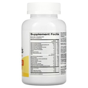 Thành phần vi chất của Super Nutrition Perfect Kids Complete Multivitamin Wild-Berry 60 Vegetarian Chewable Tablets 033739002359