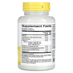 Thành phần vi chất của Super Nutrition Simply One Complete Enzymes 90 Capsules 033739001246