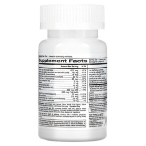 Thành phần vi chất của Super Nutrition SimplyOne Men’s Multivitamin + Supporting Herbs Wild-Berry 30 Chewable Tablets 033739002694