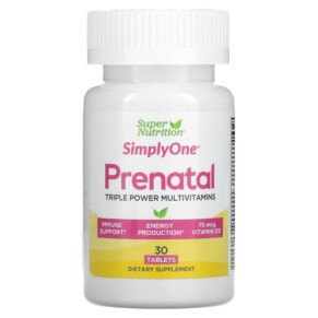 Thực phẩm chức năng Super Nutrition SimplyOne PreNatal Triple Power Multivitamins 30 Tablets 033739001581