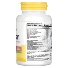 Thành phần vi chất của Super Nutrition SimplyOne Women’s Multivitamin + Supporting Herbs Iron-Free 90 Tablets 033739002199