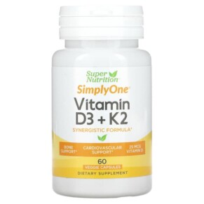 Thực phẩm chức năng Super Nutrition Vitamin D3 + K2 60 Veggie Capsules 898220021239