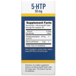 Thành phần vi chất của Superior Source 5-HTP 50 mg 60 MicroLingual Instant Dissolve Tablets 076635903306
