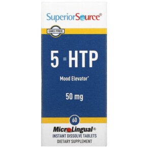 Thực phẩm chức năng Superior Source 5-HTP 50 mg 60 MicroLingual Instant Dissolve Tablets 076635903306