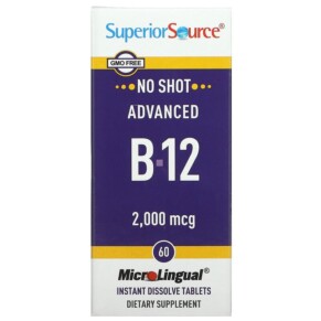 Thực phẩm chức năng Superior Source Advanced B-12 2.000 mcg 60 MicroLingual Instant Dissolve Tablets 076635920303