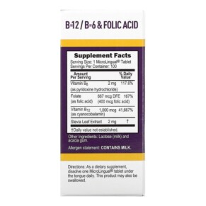 Thành phần vi chất của Superior Source Cyanocobalamin B-12 1.000 mcg 100 MicroLingual Instant Dissolve Tablets 076635901319